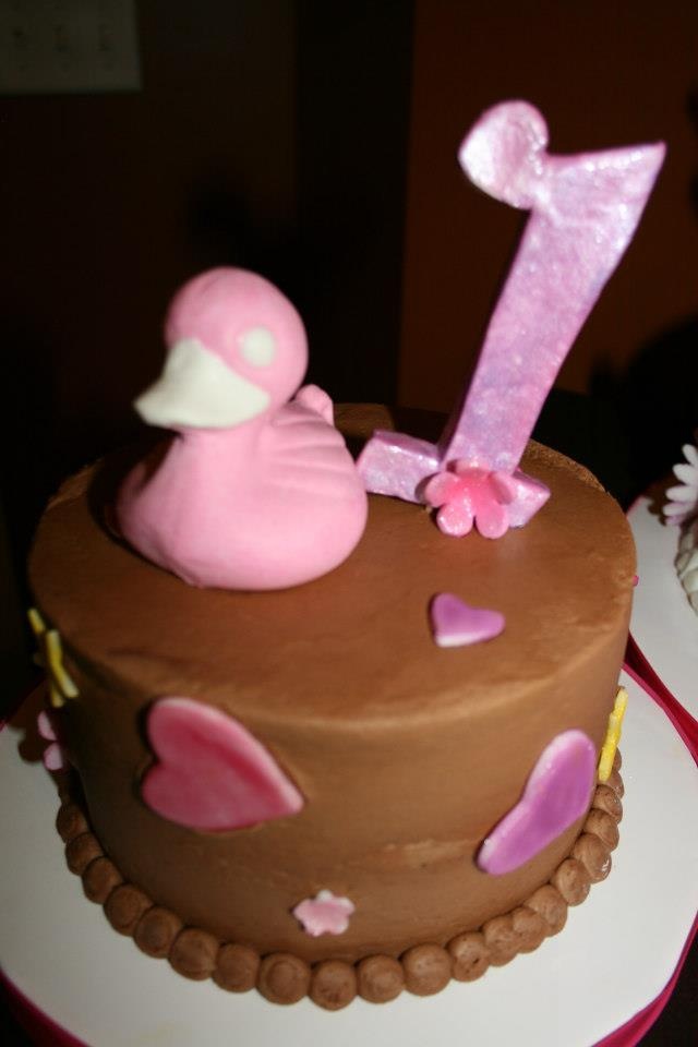 Pink First Birthday Smash Cake