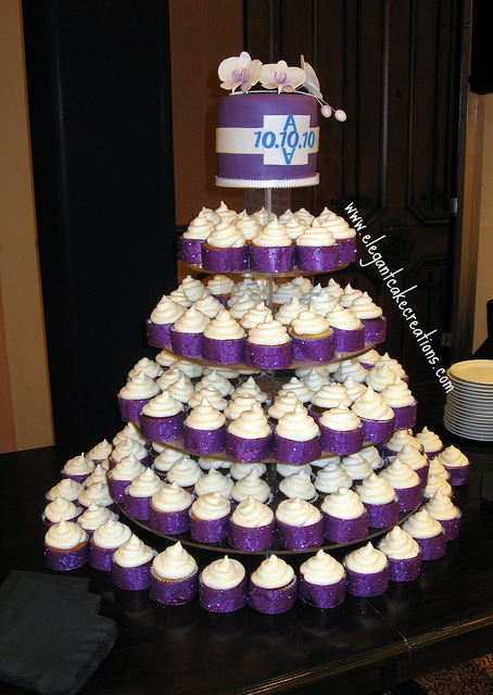 Purple Wedding Cupcakes