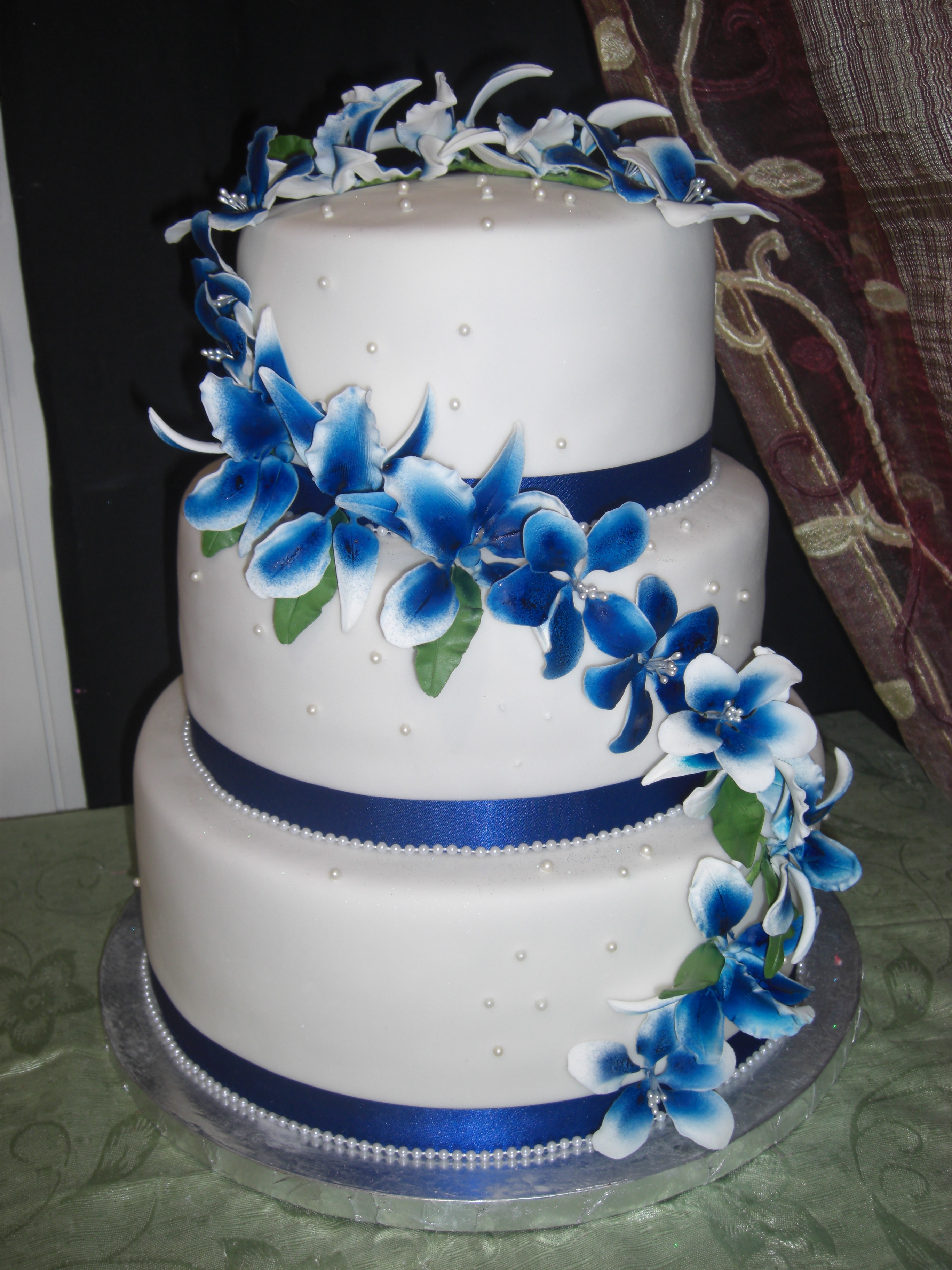 Royal Blue Wedding Cake