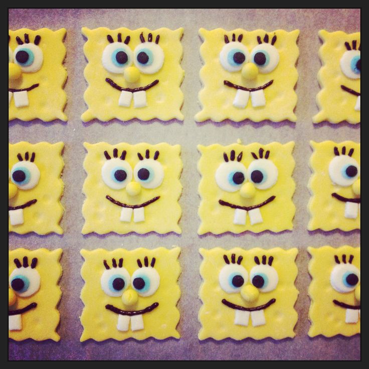 13 Photos of Spongebob Birthday Party Cupcakes