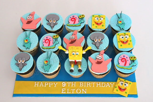 Spongebob Birthday Cupcakes