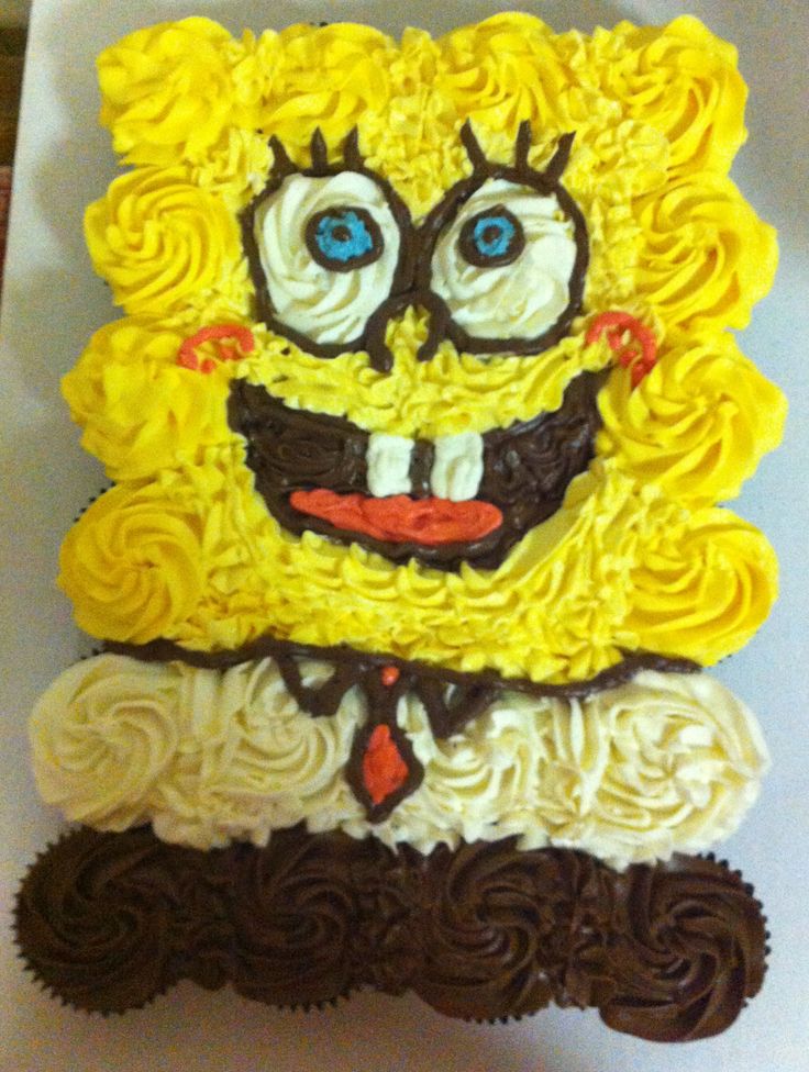 Spongebob Themed Cupcake Cake