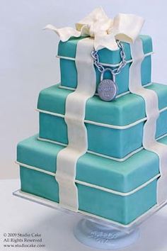 Tiffany Blue Wedding Cake