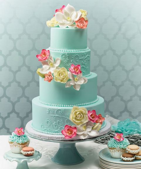 Tiffany Blue Wedding Cake