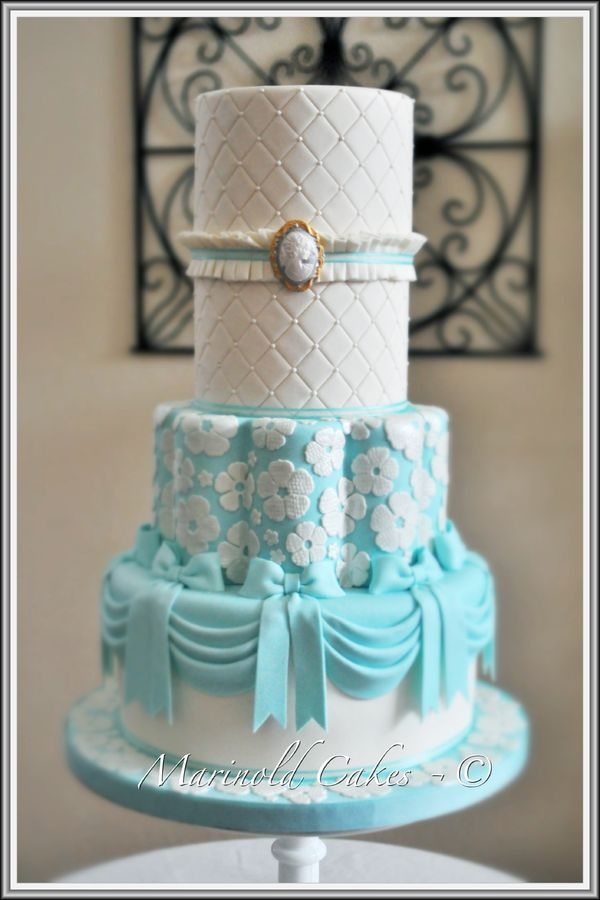 Tiffany Blue Wedding Cake