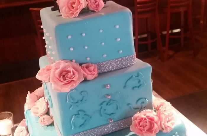 Tiffany Blue Wedding Cake