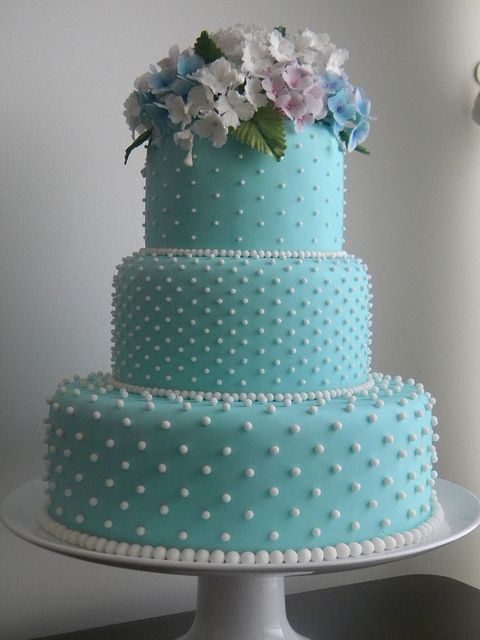 Tiffany Blue Wedding Cake