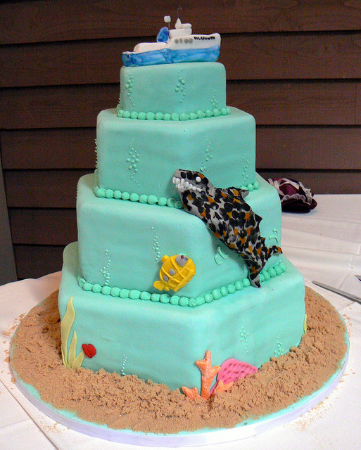 Under the Sea Wedding Cake Topper