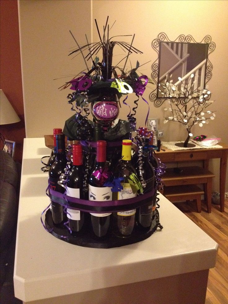 40th Birthday Wine Bottle Cake