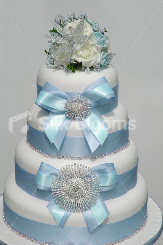 Baby Blue Wedding Cake