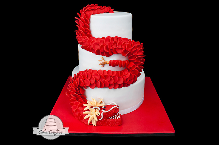 Chinese Dragon Wedding Cake