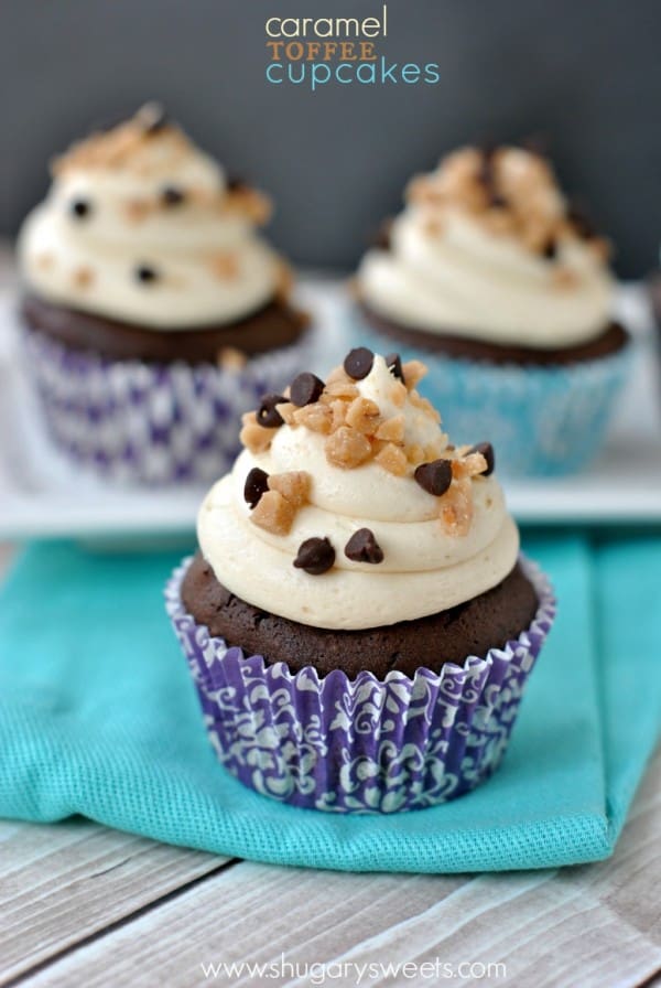 Chocolate Cupcakes with Caramel Frosting