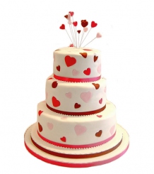 Heart Wedding Cake