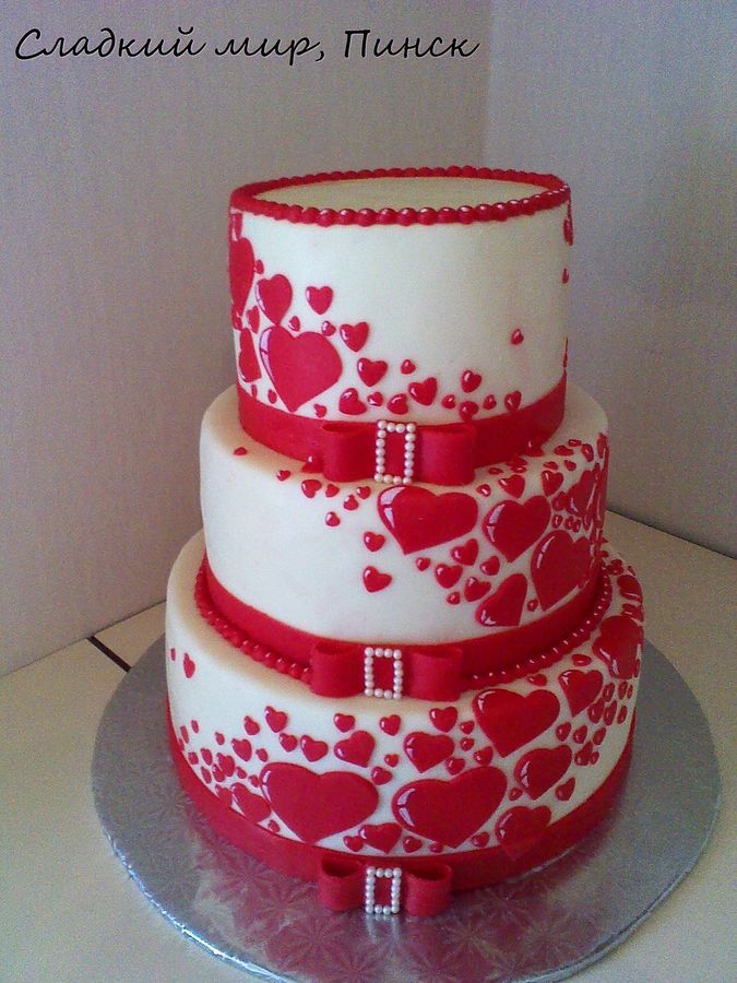 Heart Wedding Cake