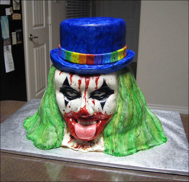 How to Make an Evil Clown Cake