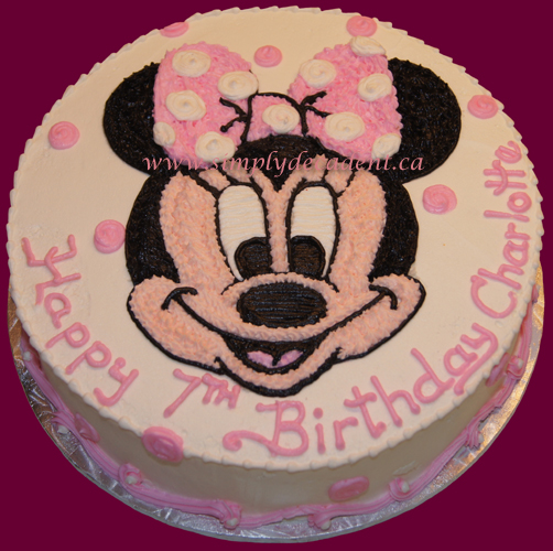 12 Round Minnie Mouse Birthday Cakes Photo - Minnie Mouse Birthday Cake ...