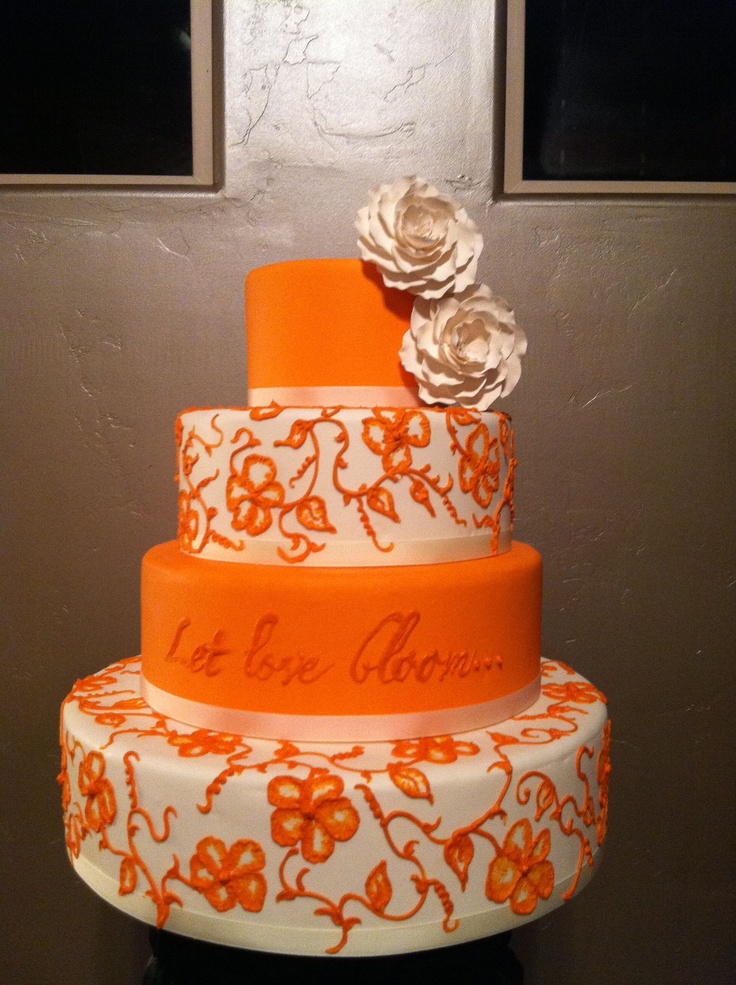 Orange Wedding Cake