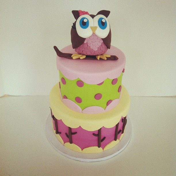 Owl Birthday Cake