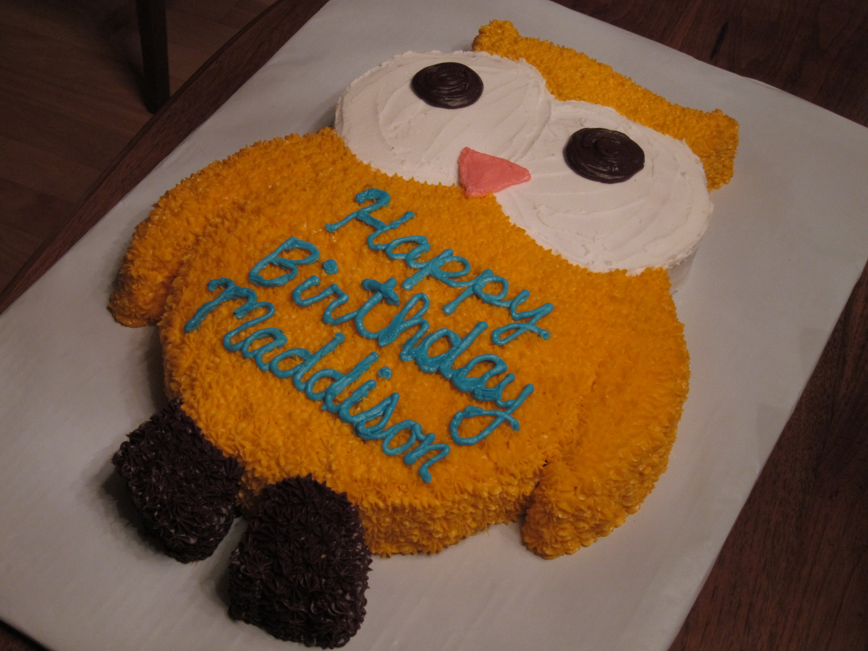 Owl Birthday Cake