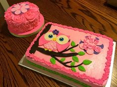 Owl Sheet Cake