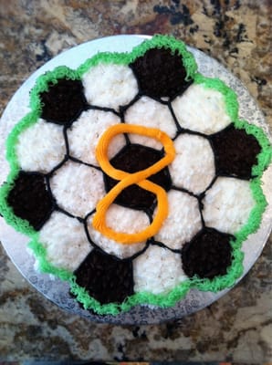 Soccer Ball Cupcake Cake