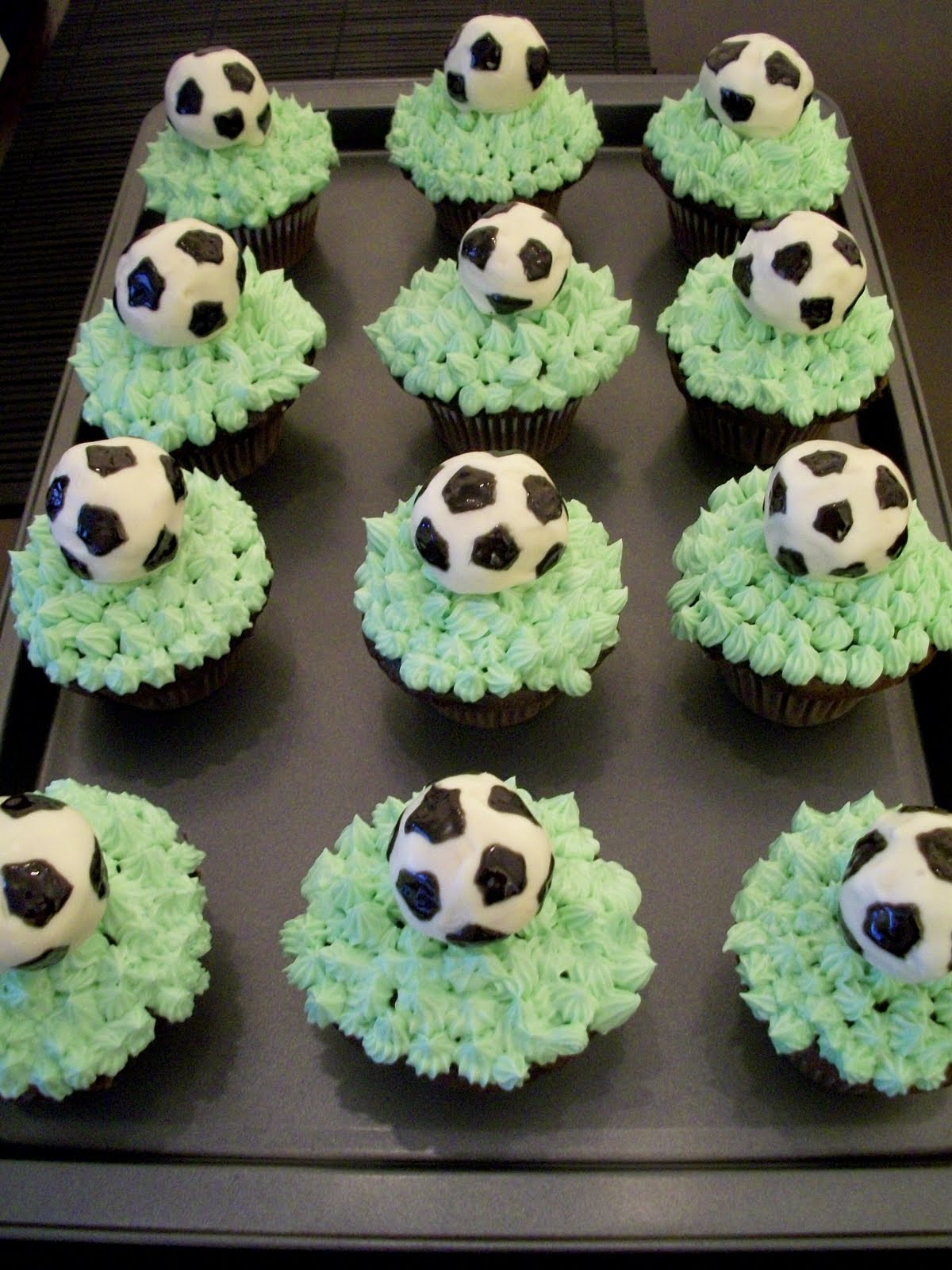 Soccer Ball Cupcake Cake