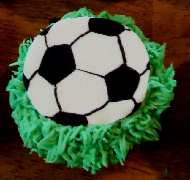 Soccer Ball Cupcakes