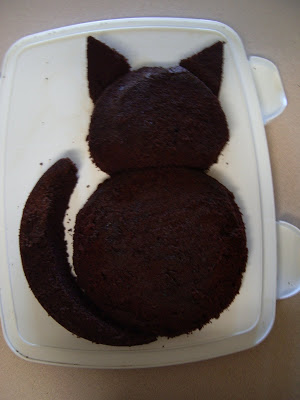 Spooky Black Cat Cake