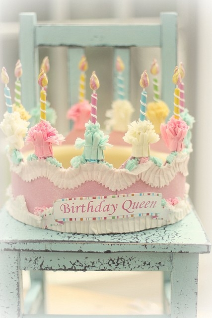 Vintage Pastel Birthday Cake