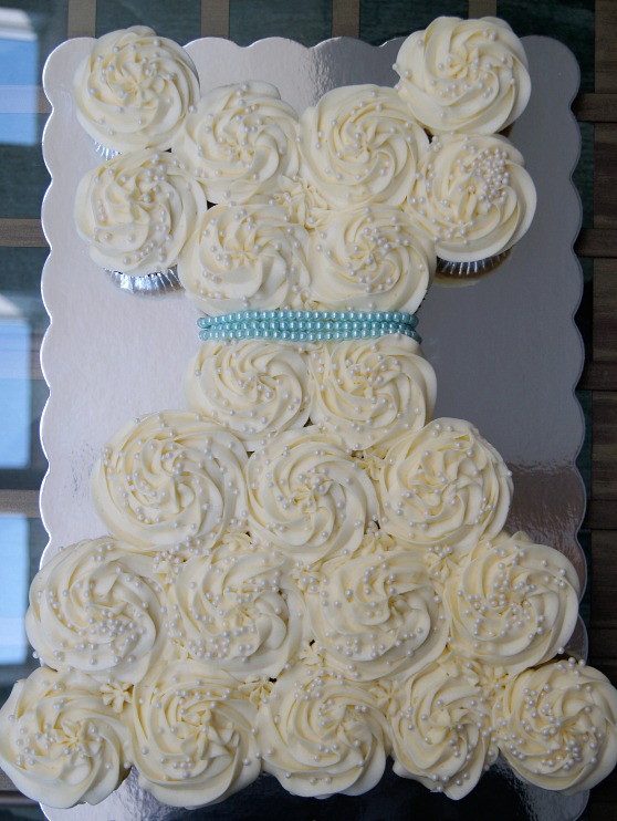 Wedding Dress Cupcake Cake