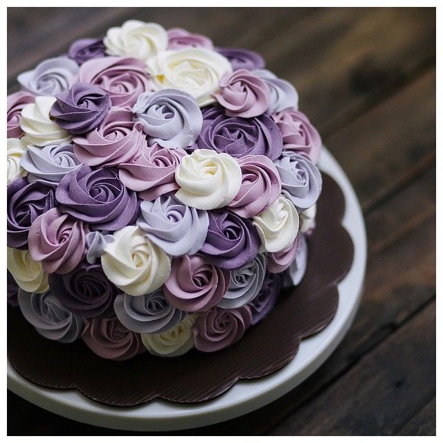 Beautiful Purple Birthday Cake