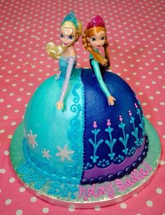 Birthday Cake Anna and Elsa Frozen