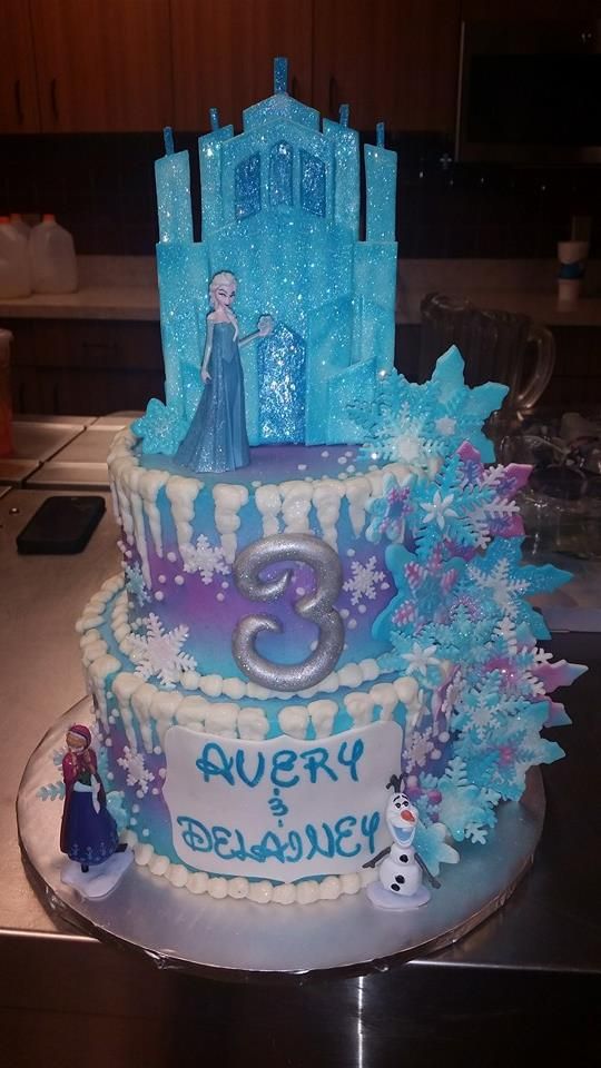 Birthday Cake Anna and Elsa