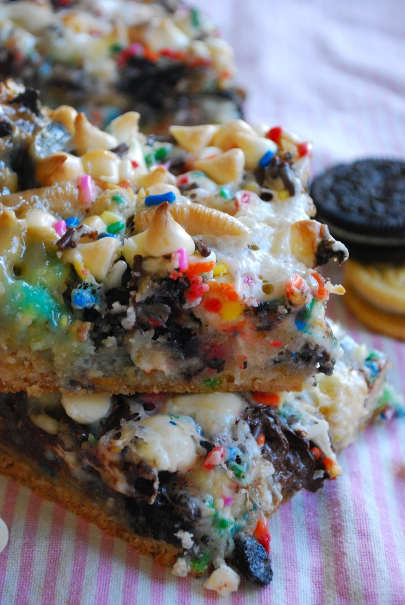 Birthday Cake Seven Layer Bars