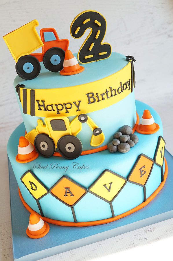 Construction Themed Birthday Cake