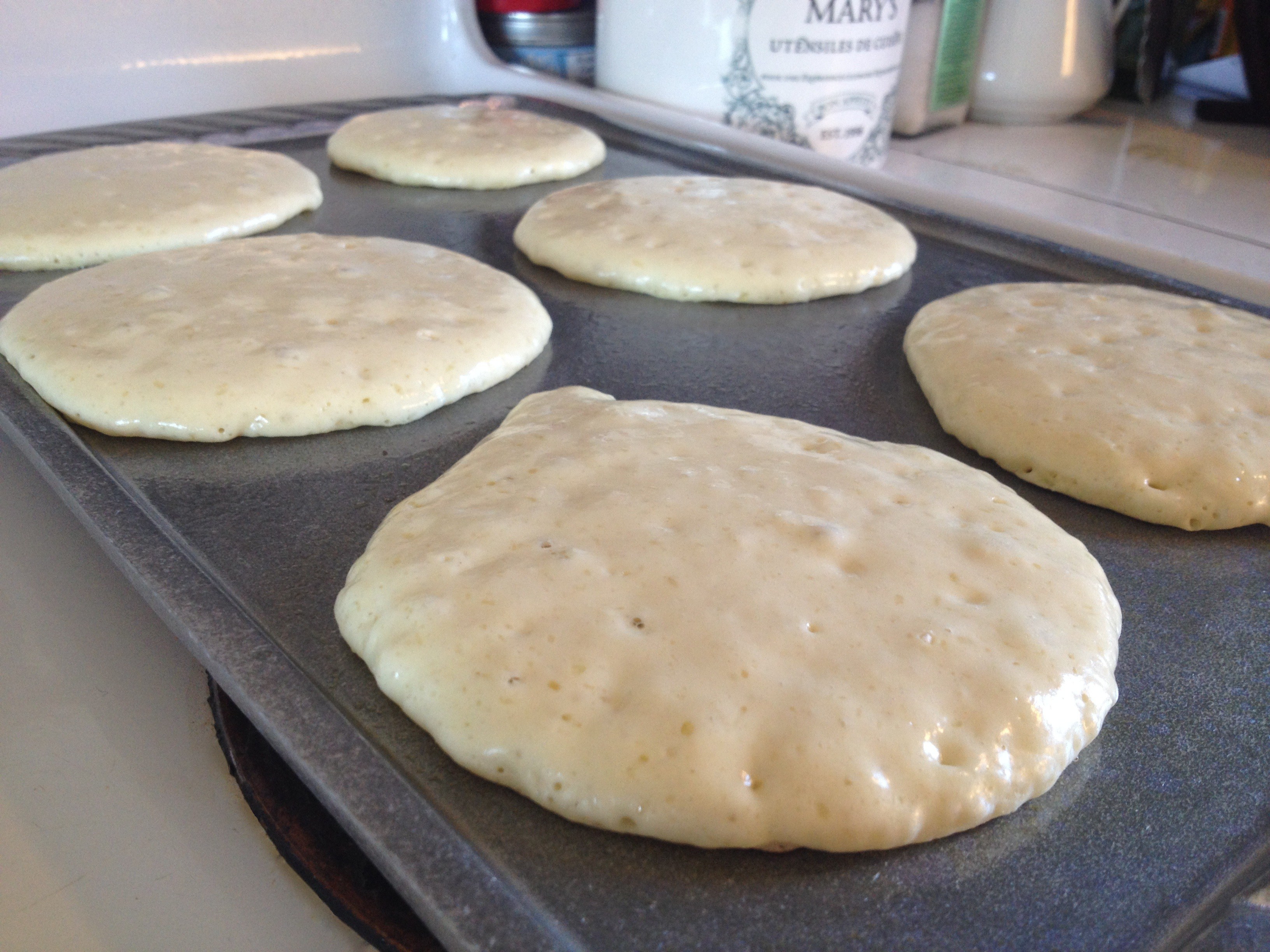 Cooking Pancakes On Griddle