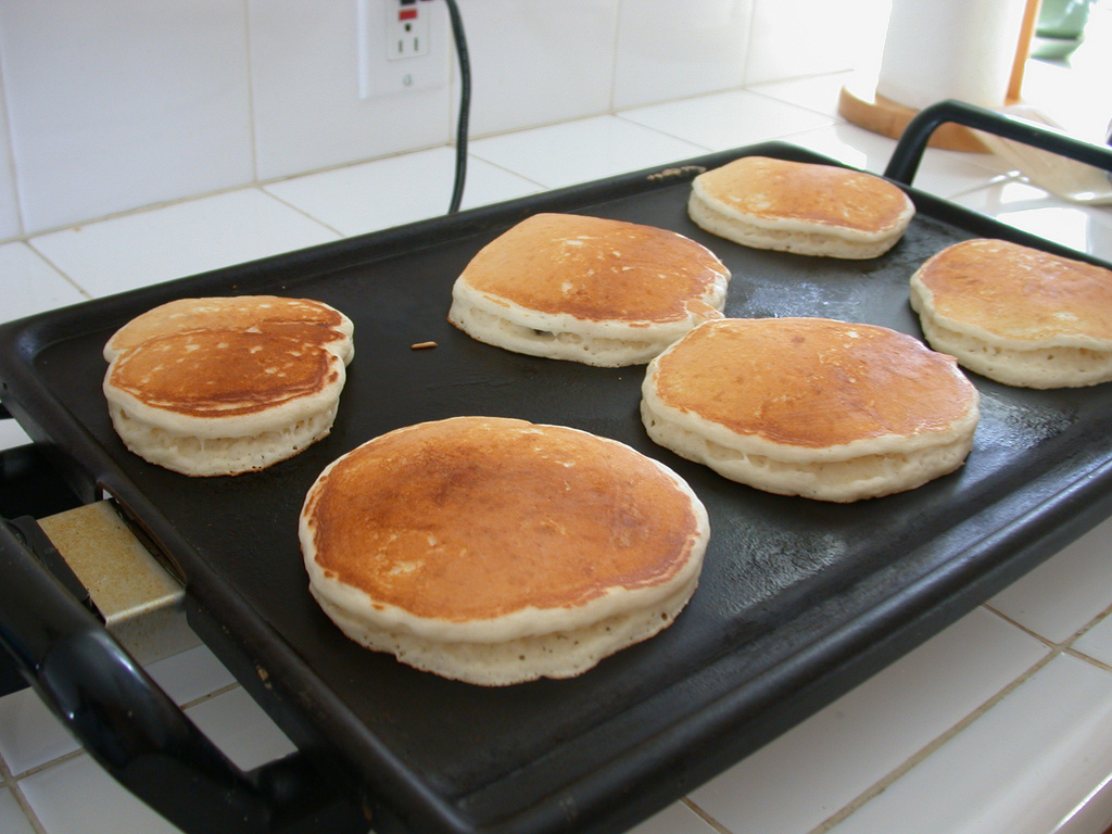 Cooking Pancakes On Griddle