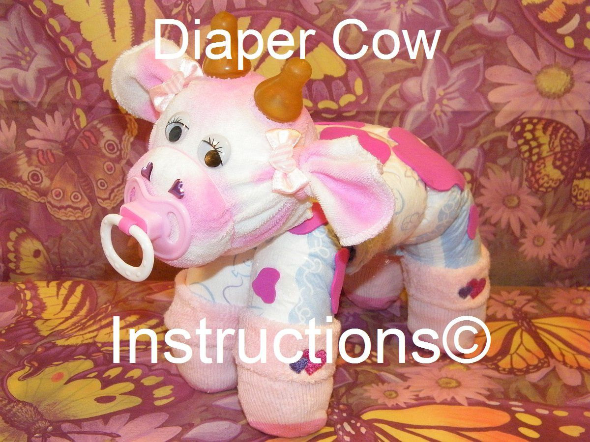 Cow Diaper Cake Instructions