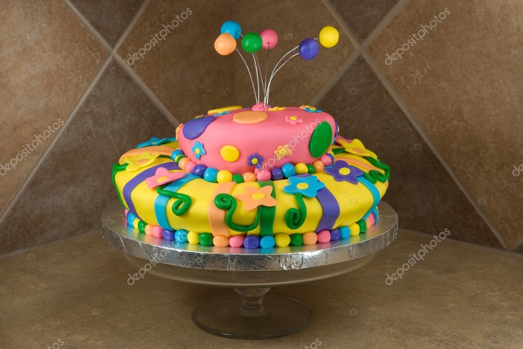 Fancy Decorated Birthday Cake