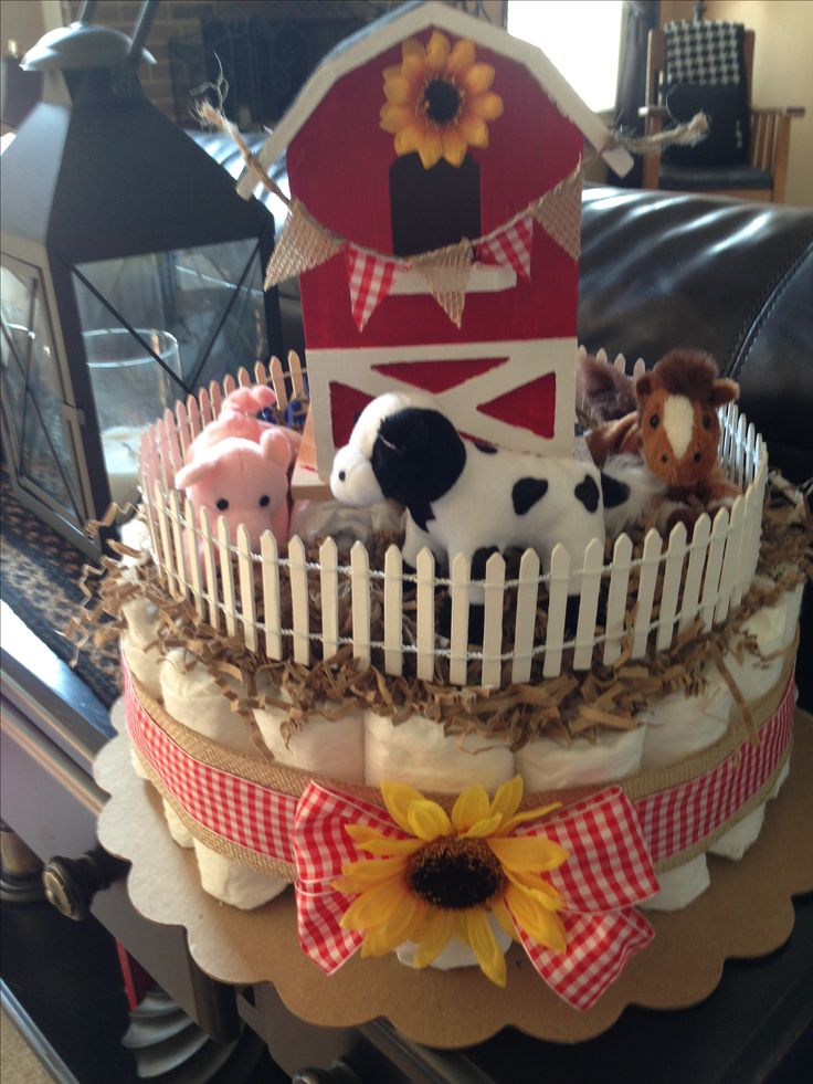 Farm-Themed Diaper Cake