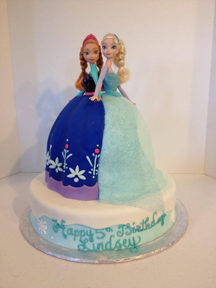 Frozen Anna and Elsa Doll Cakes