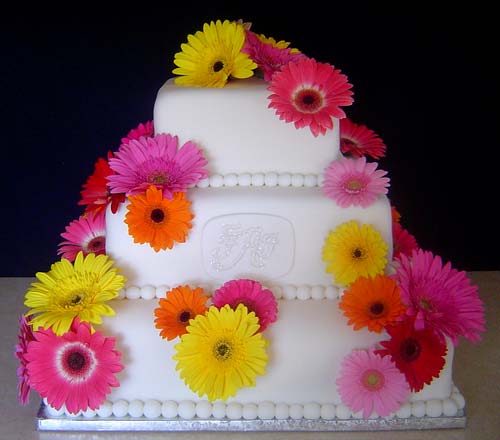 Gerbera Daisy Wedding Cake