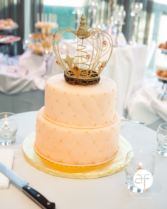 Gold and Blush Pink Wedding Cake Topper