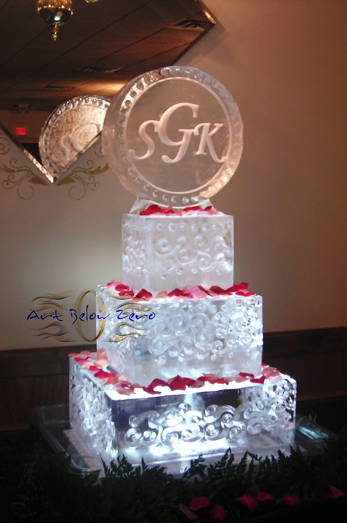 Ice Sculpture Wedding Cake