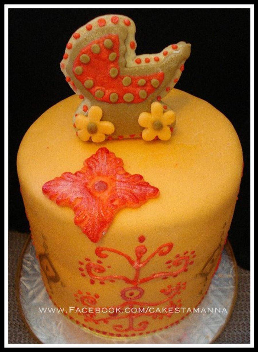 Indian Themed Baby Shower Cake