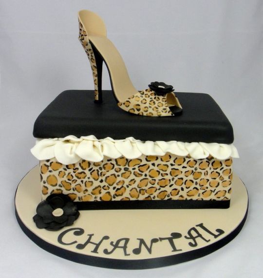 Leopard Print Shoe Cake