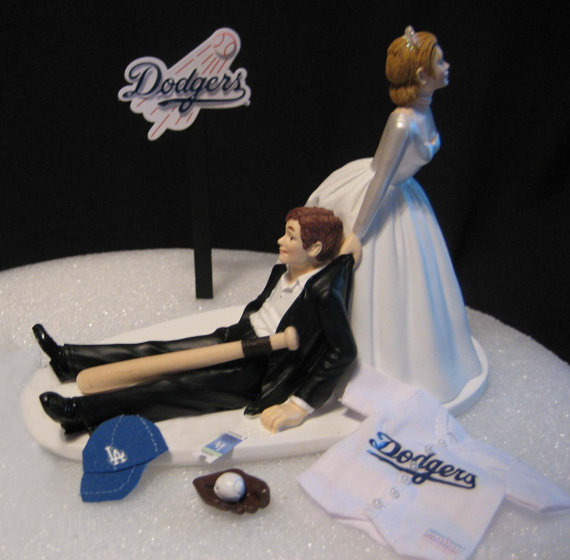 Los Angeles Dodgers Wedding Cake Topper