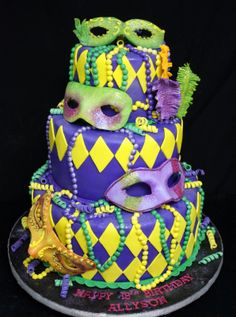 Mardi Gras Masquerade Cake Ideas