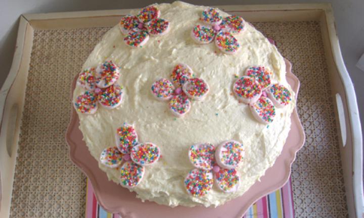 Marshmallow Flower Birthday Cake