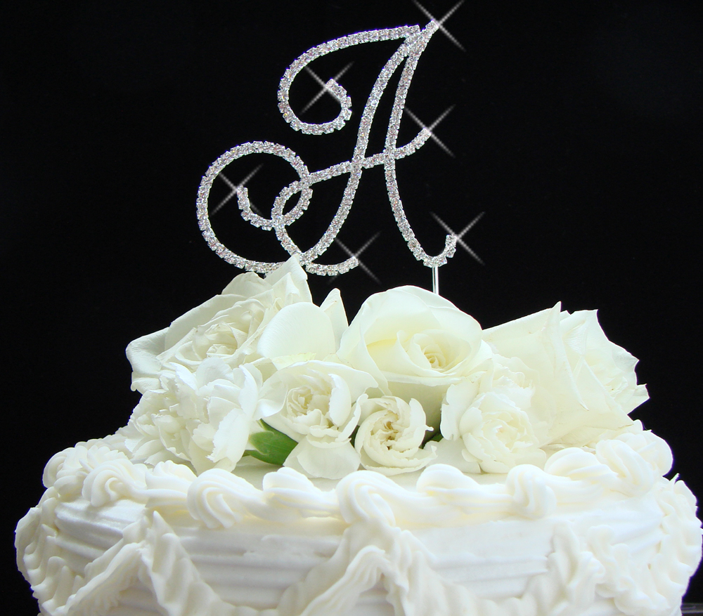 Monogram Wedding Cake Toppers